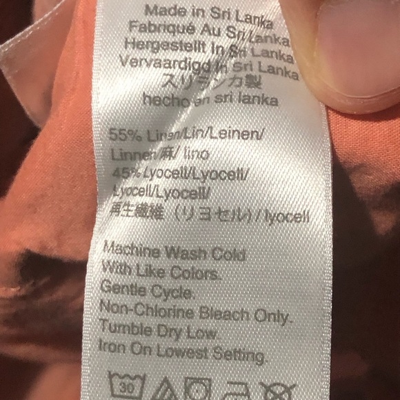 J. Crew Joggers Women's 4 Sur Point Seaside Drawstring Peach Linen Blend - Picture 3 of 6